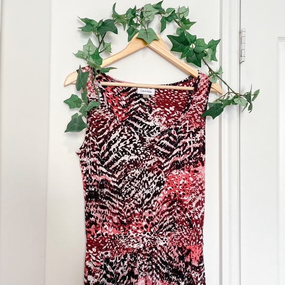 Calvin Klein Maxi Animal print dress Size 6 - Picture 3 of 7